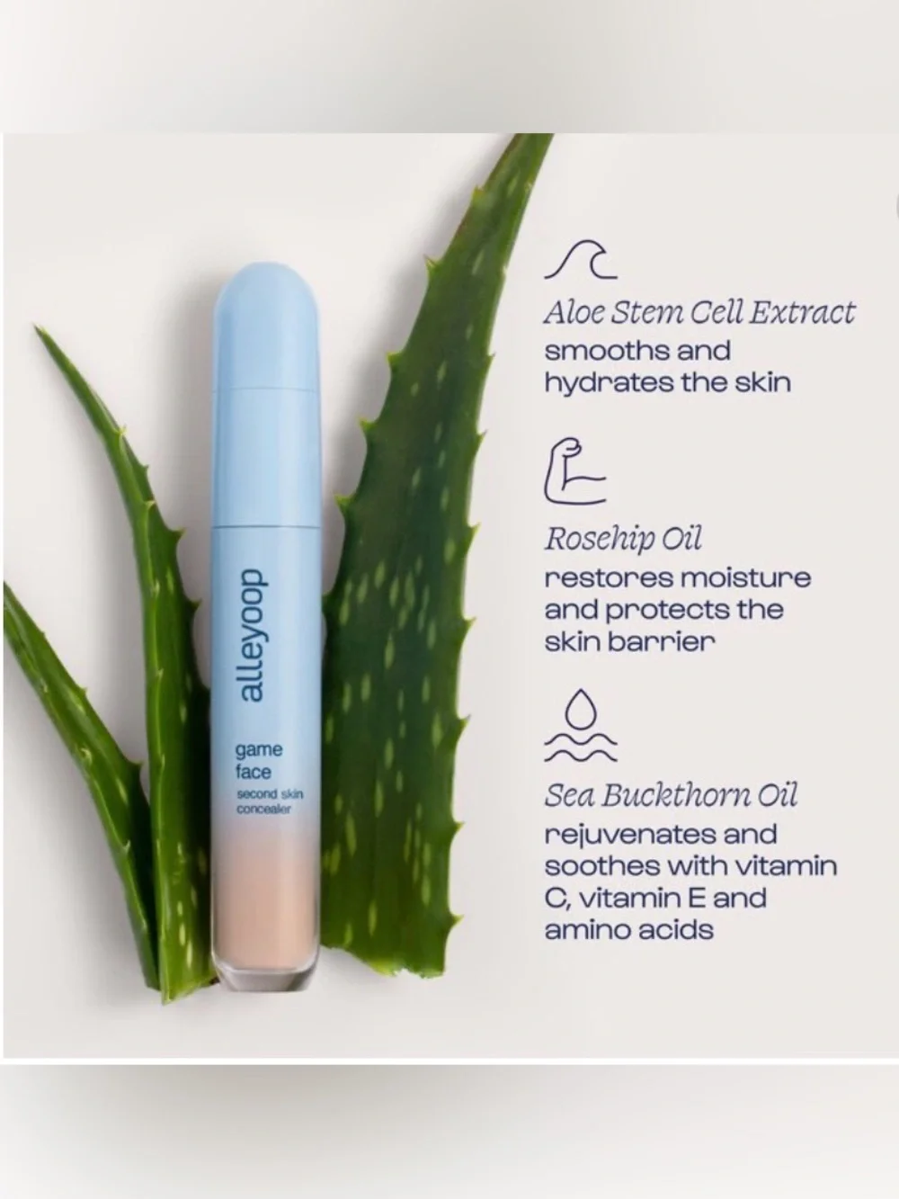 NIB Alleyoop Game Face Second Skin Concealer - Shade: MVP (Medium Tan)